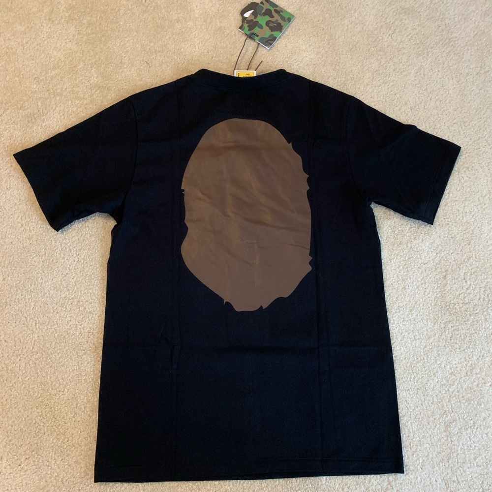 Bape A Bathing Ape Double Sided Ape Black Tee - Picture 2 of 5